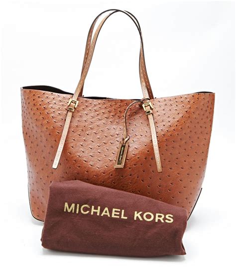 michael kors brown ostrich bag|Michael Kors ostrich purses.